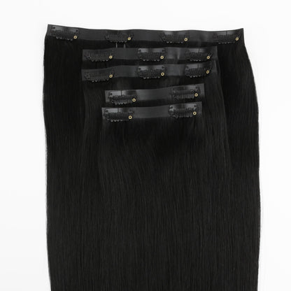 Jet Black Seamless Clip-ins