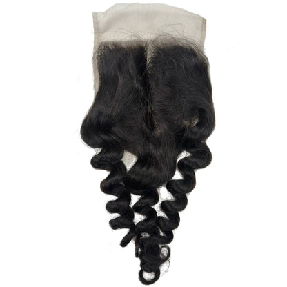 Raw Vietnamese Ripple Curly 5x5 Swiss Closure