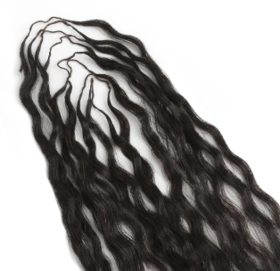 20" Kinky Straight Feather Crochet