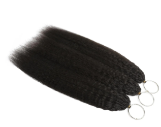20" Kinky Straight Feather Crochet
