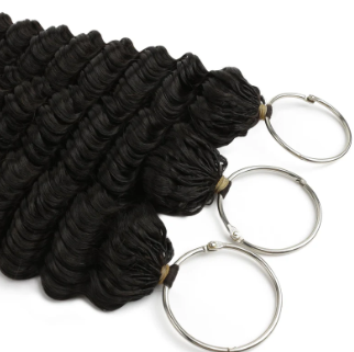 20" Deep Wave Feather Crochet