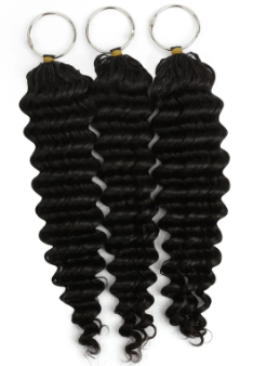 16" Deep Wave Feather Crochet