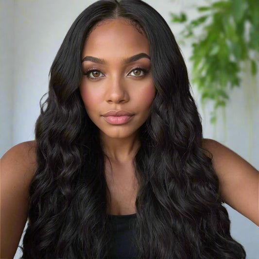 Beach Wave 4x4 Transparent Closure Wig