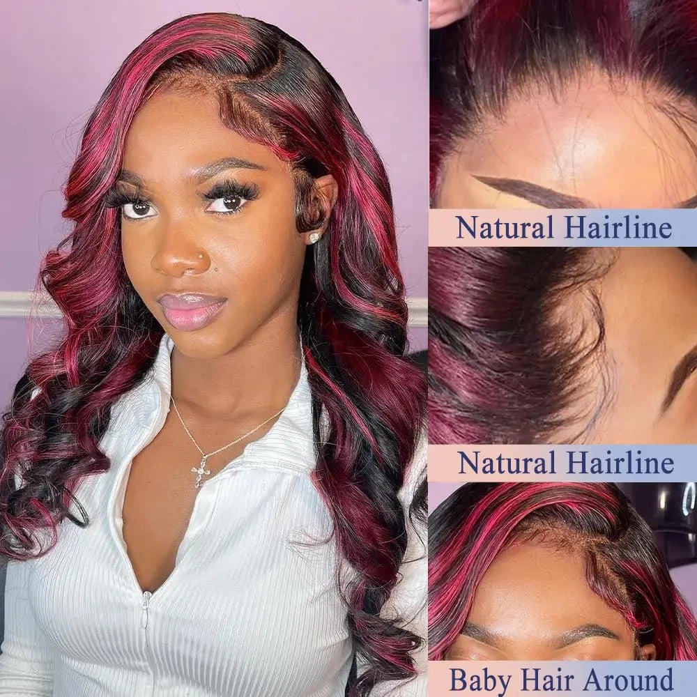 Burgundy Lace Front Body Wave Wig