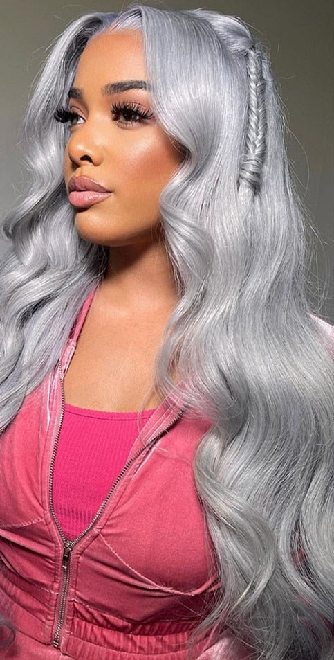 Gray Lace Front Body Wave Wig