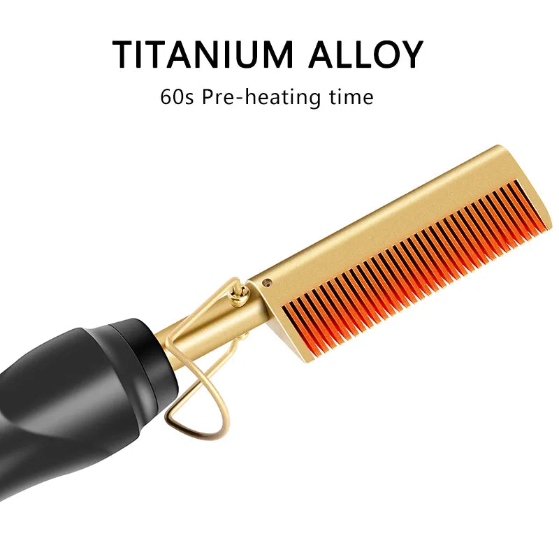 2 in 1  Electric Comb Hair Straightener