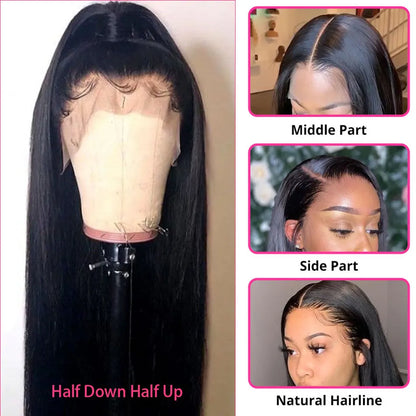 Glueless Straight Lace Front Human Hair Wig