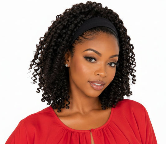 Kinky Curly Headband Wig