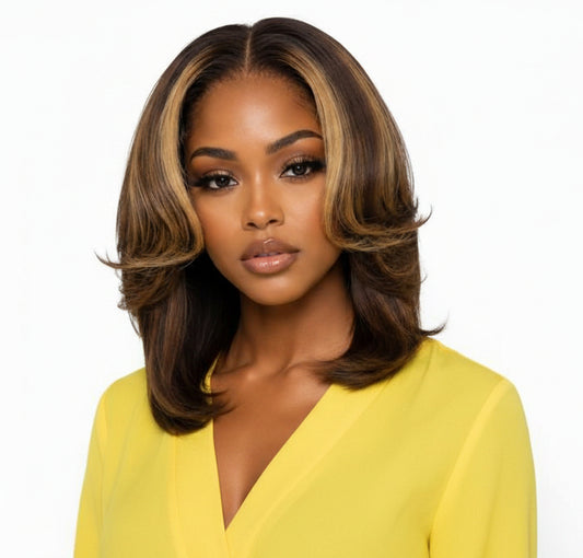 Raw Toffee Flip Glueless 5x5 HD Lace Closure Bob Wig