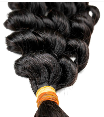 Raw Vietnamese Ripple Curly Bulk Human Hair Extensions