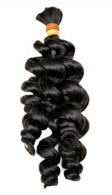 Raw Vietnamese Ripple Curly Bulk Human Hair Extensions
