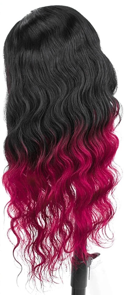 Ombre 1B / Burgundy Body Wave Lace Front Wig