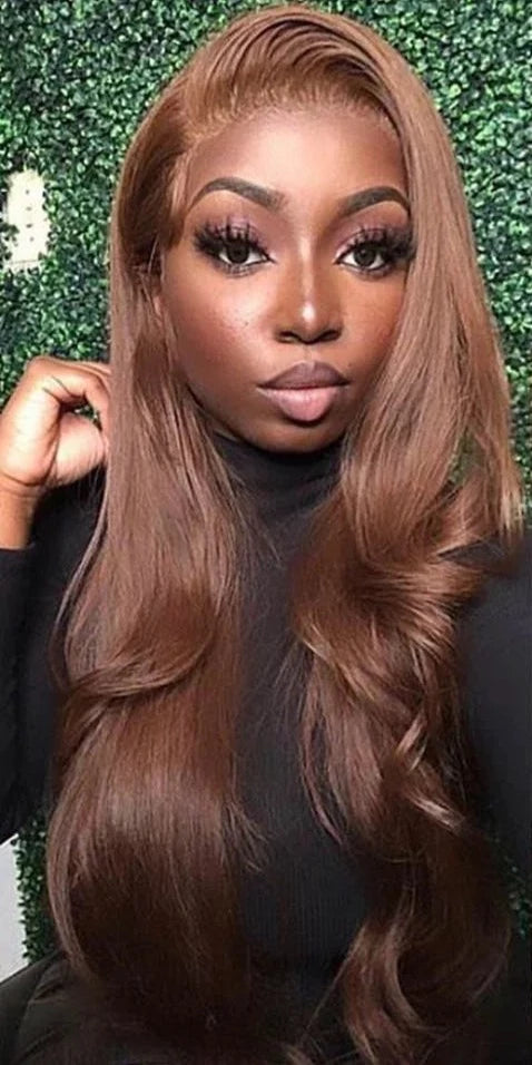 Chocolate Brown Body Wave Lace Front Wig