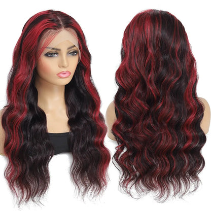 Burgundy Lace Front Body Wave Wig