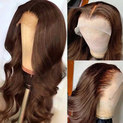 Chocolate Brown Body Wave Lace Front Wig