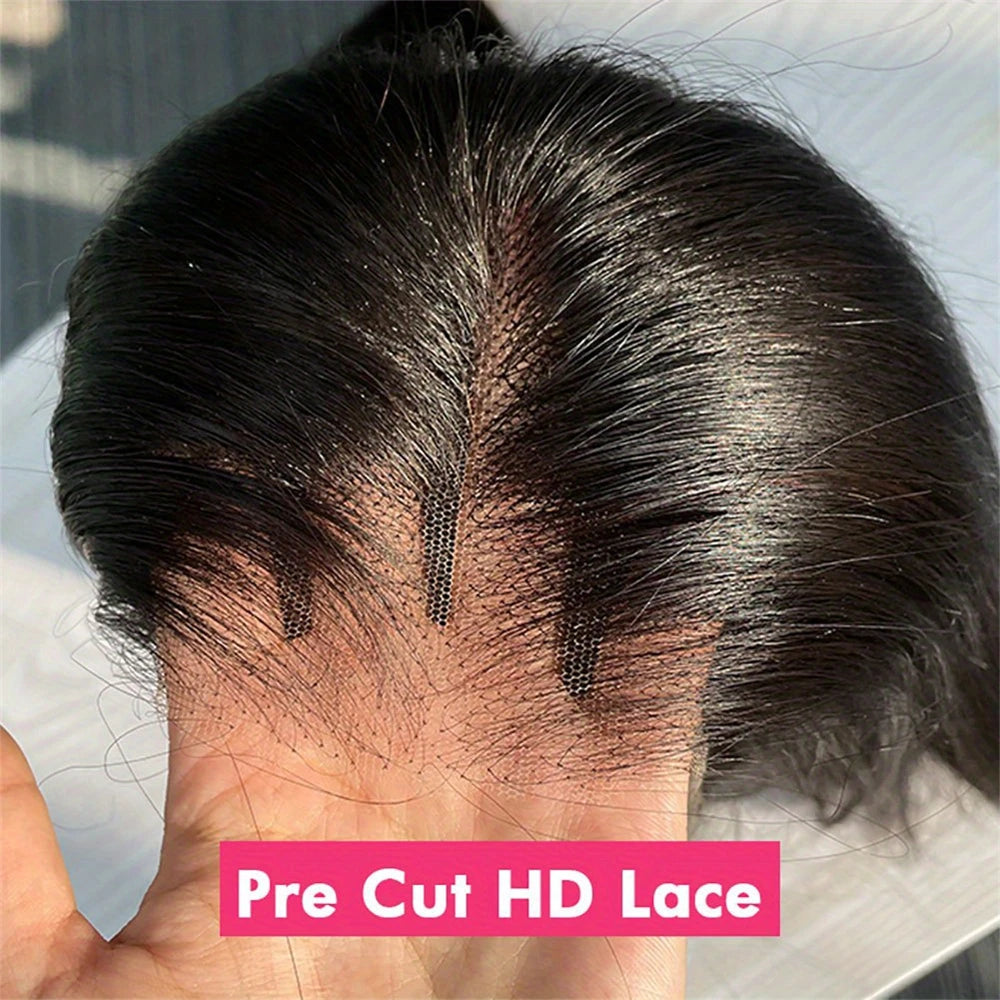 Straight HD Lace Closure Glueless Wear And Go Wig