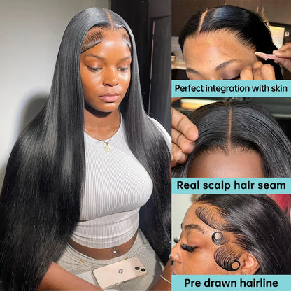 Bone Straight Brazilian Remy Lace Front Wig