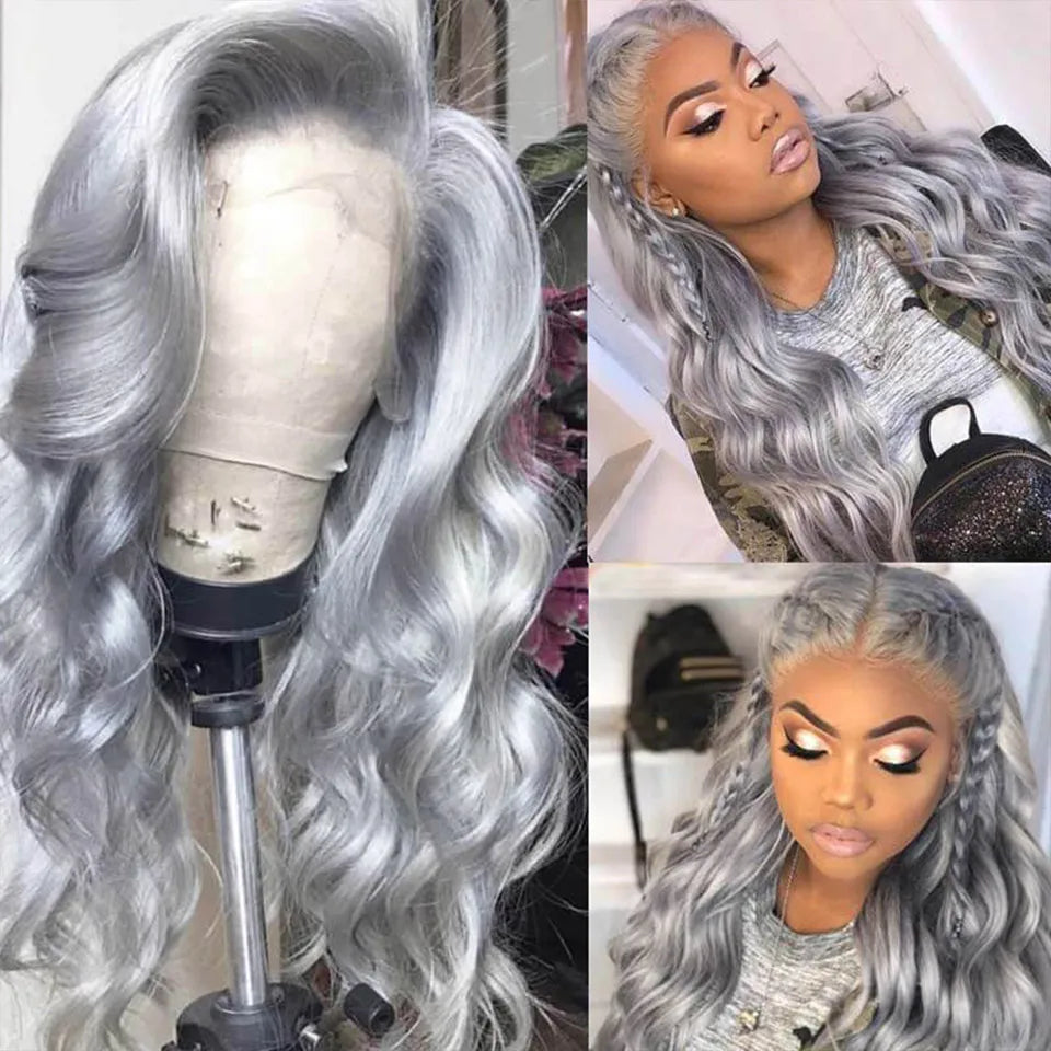Gray Lace Front Body Wave Wig