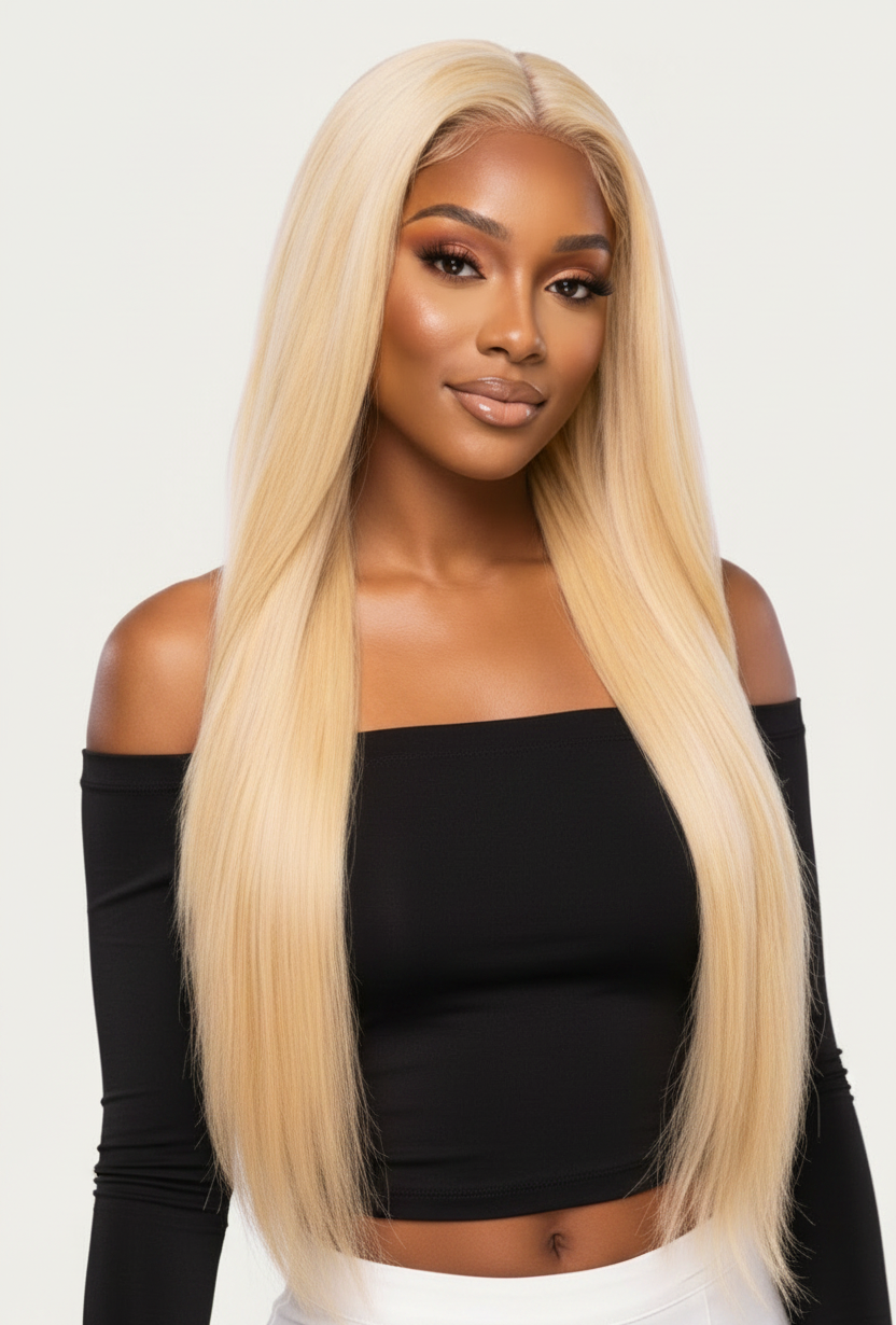 Blonde Straight Transparent Full Lace Wig