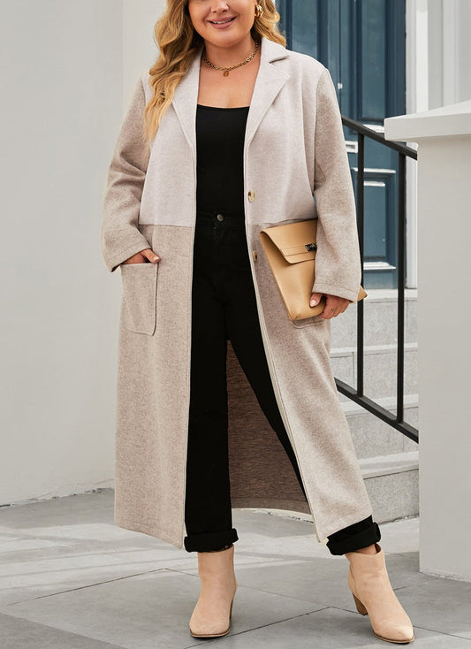 Collared Neck Buttoned Longline Coat