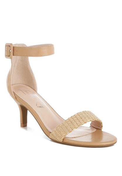 Rano Raffia Kitten Heel Sandals