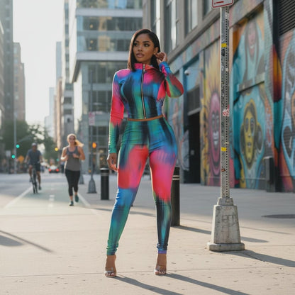 Multi Color 2 pc Legging Set