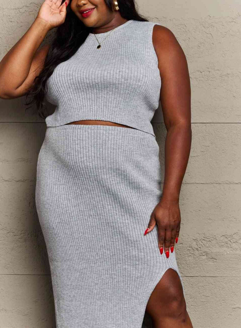 Sew In Love She's All That Fitted Two-Piece Skirt Set