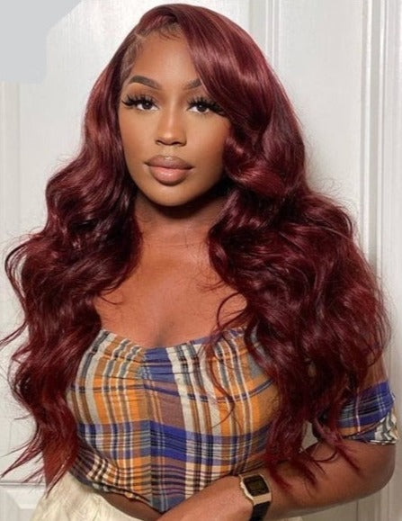 99J Burgundy Lace Front Body Wave Wig