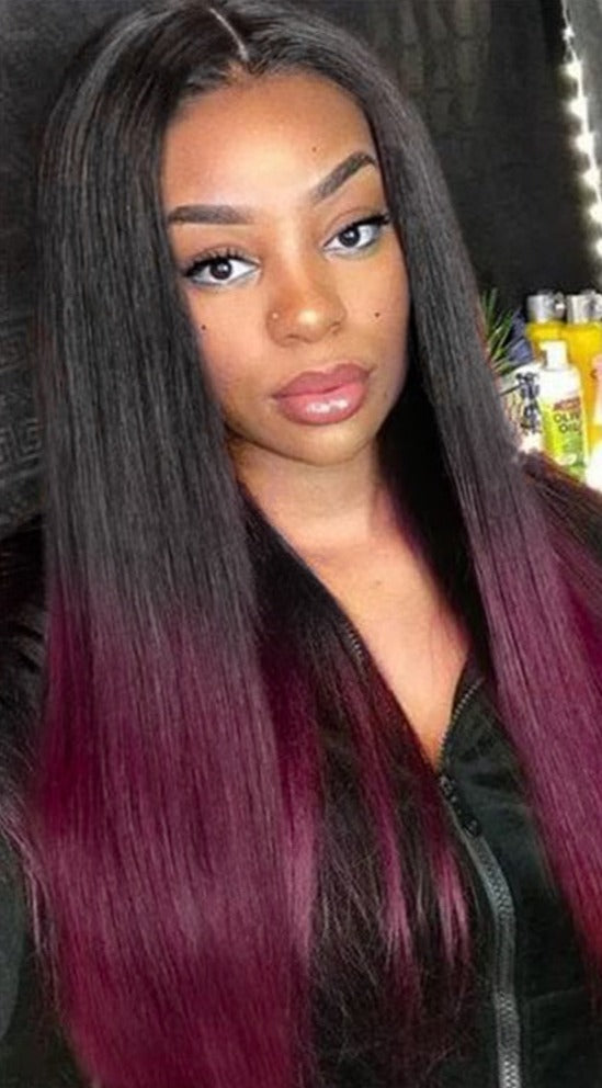 99J Ombre Straight Lace Front Wig